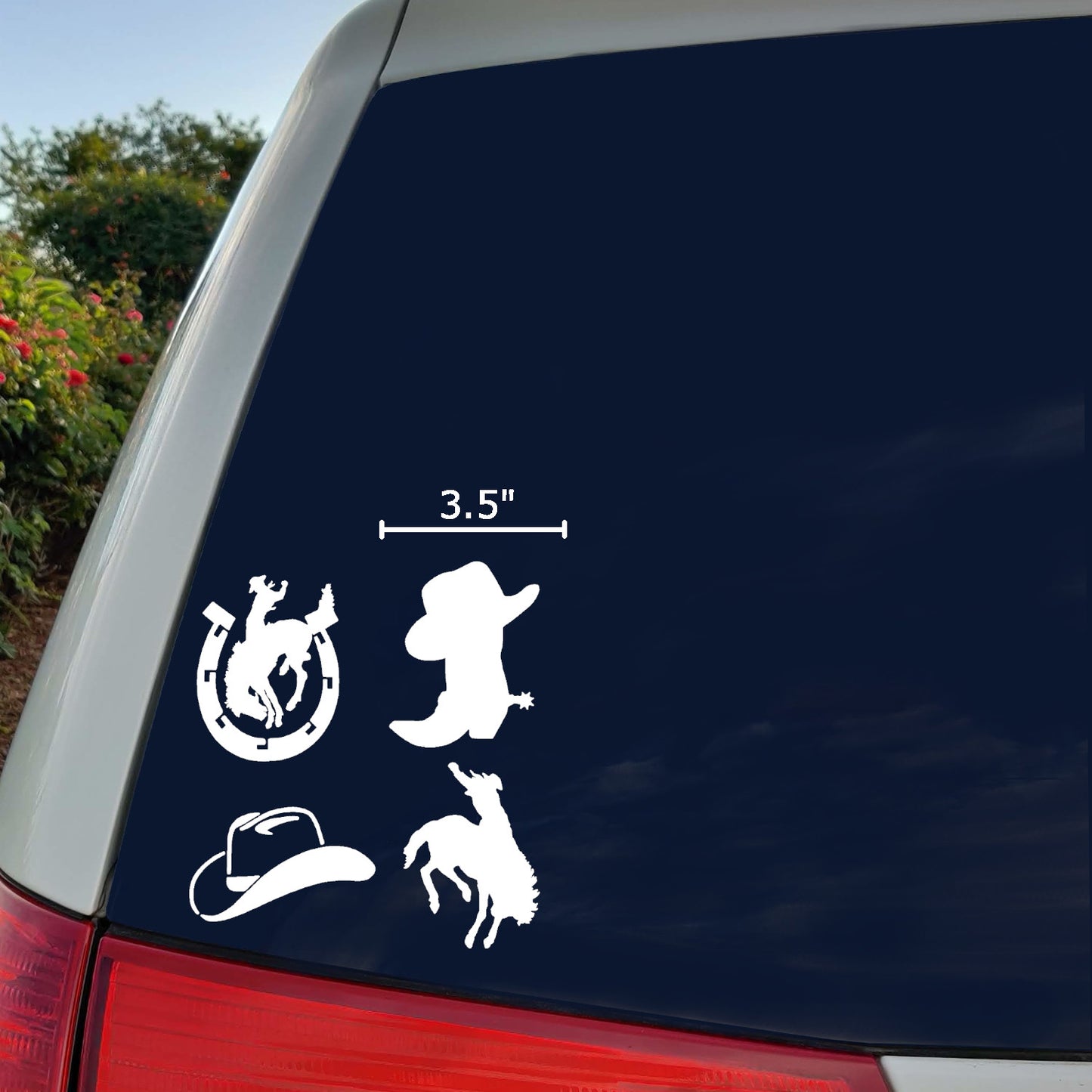 Cowboy Bronco Decal 4 Pack