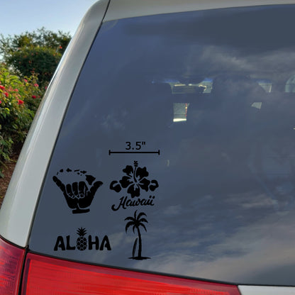 Hawaiian Hang Loose Decals 4 pack