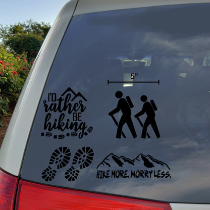 Hiking Decal 4-Pack