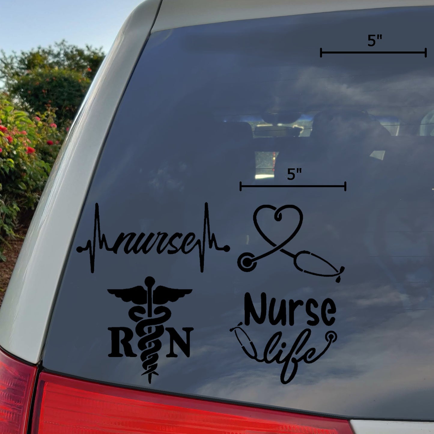 Nurse RN Decals 4 pack