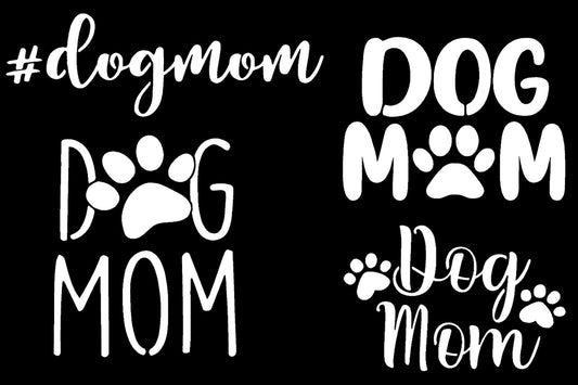 Dog Mom Decal 4 Pack