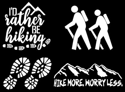 Hiking Decal 4-Pack