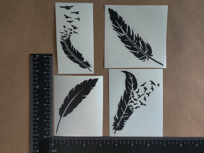 Feather to birds Decal 4 Pack