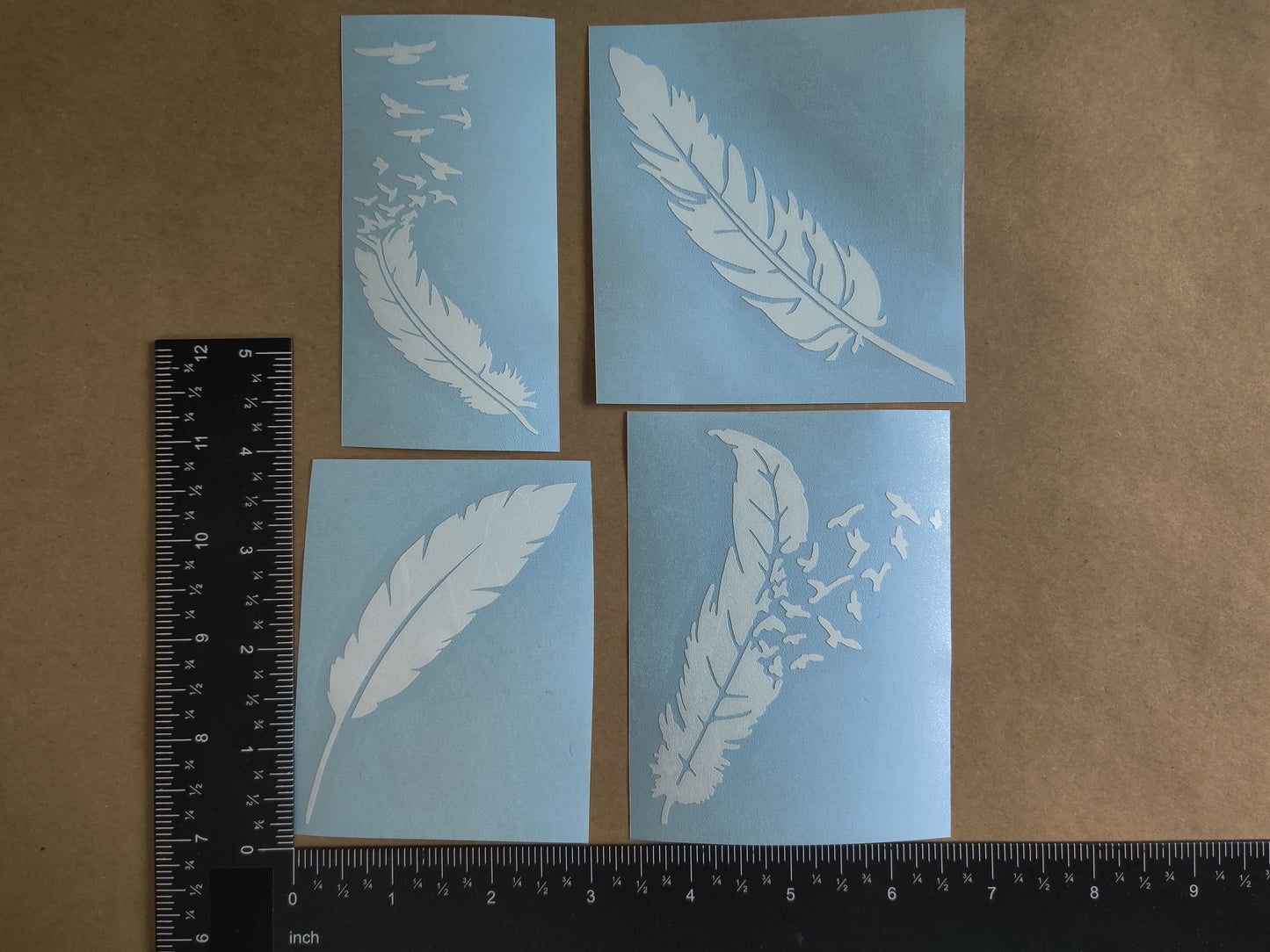 Feather to birds Decal 4 Pack