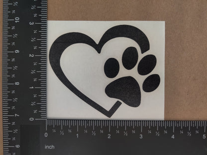 Paw Heartbeat Decals 4 pack