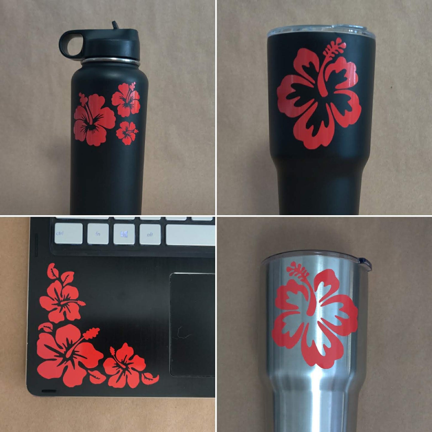 Hibiscus Decals 4 pack