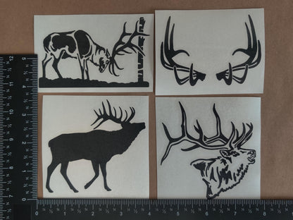 Elk Raking Decal 4 Pack