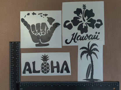 Hawaiian Hang Loose Decals 4 pack