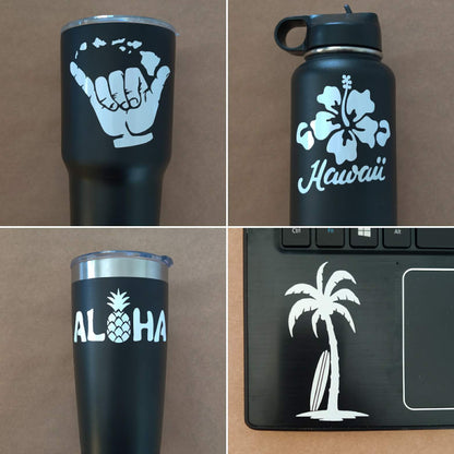 Hawaiian Hang Loose Decals 4 pack