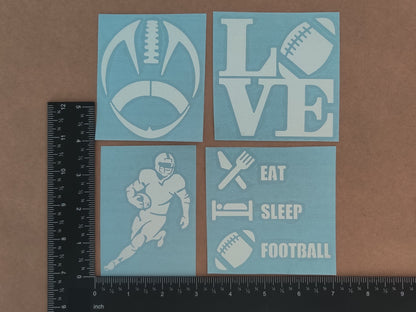 Football Decals 4 pack