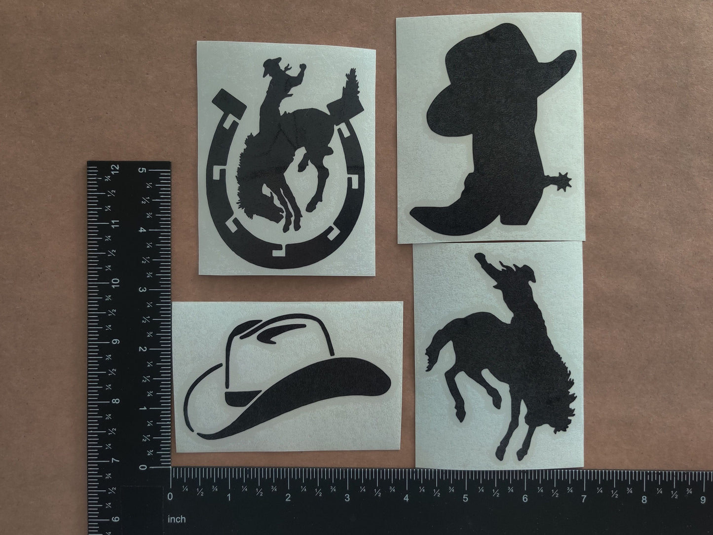 Cowboy Bronco Decal 4 Pack