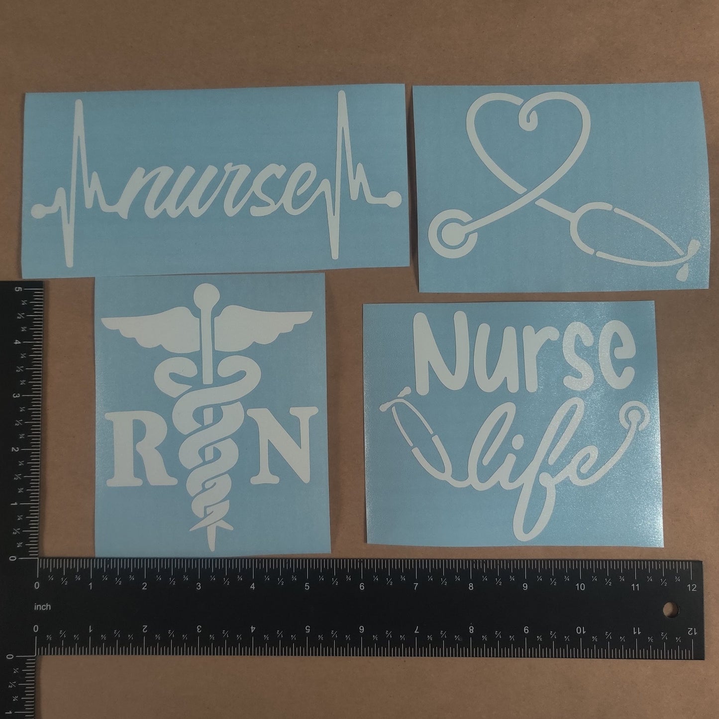 Nurse RN Decals 4 pack