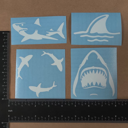 Shark Decal 4 Pack