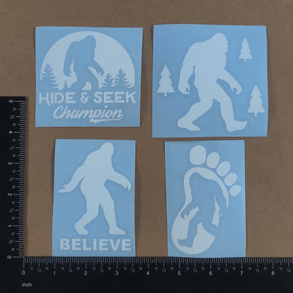 Sasquatch, Bigfoot, Hide and Seek Champion Decals