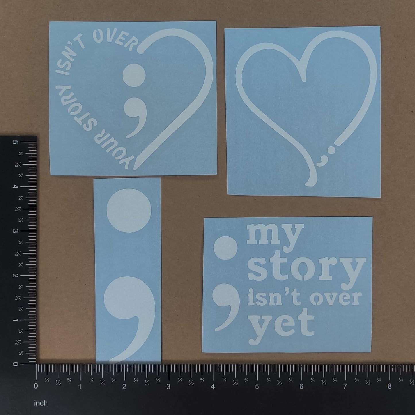 Semicolon Decal 4 Pack