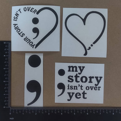 Semicolon Decal 4 Pack