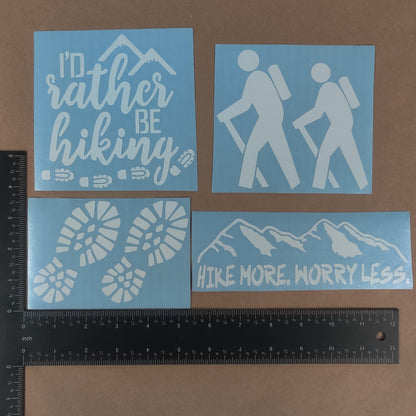 Hiking Decal 4-Pack