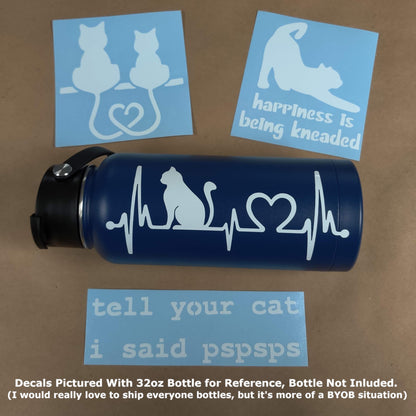 Cat Decal 4 Pack - Heartbeat