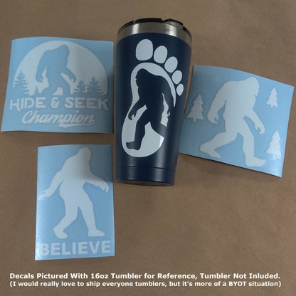 Sasquatch, Bigfoot, Hide and Seek Champion Decals