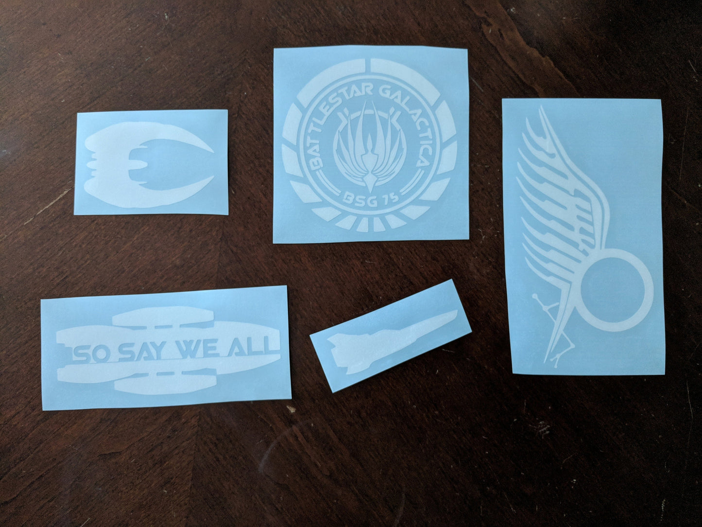 Battlestar Galactica BSG Inspired Decals 5 Pack