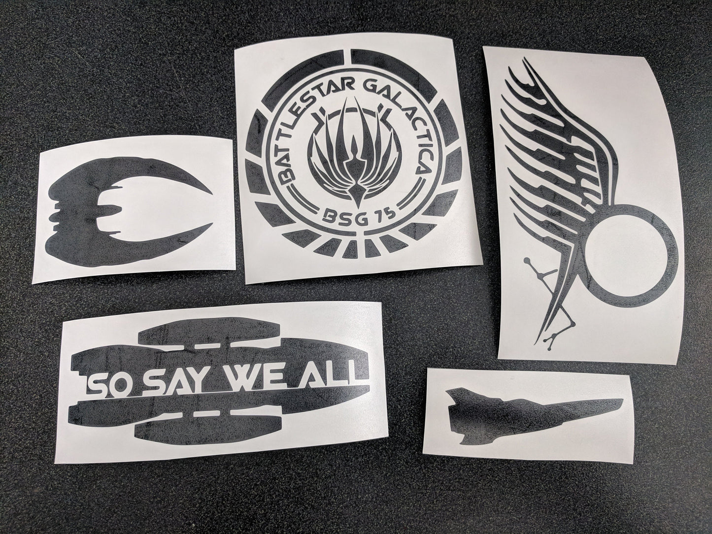 Battlestar Galactica BSG Inspired Decals 5 Pack