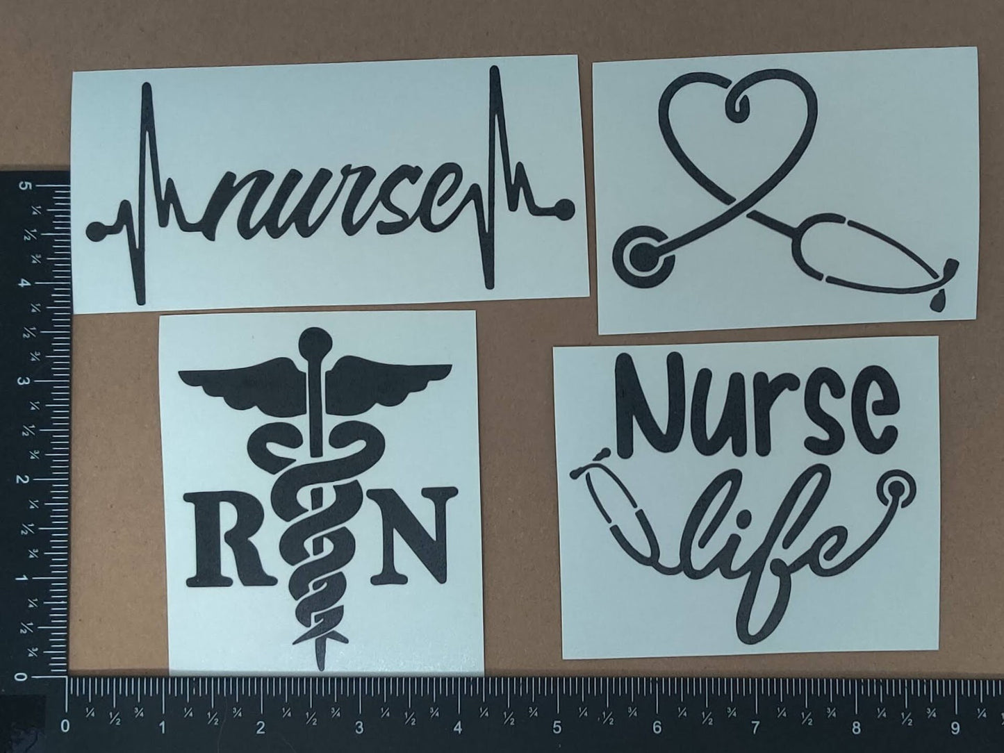 Nurse RN Decals 4 pack