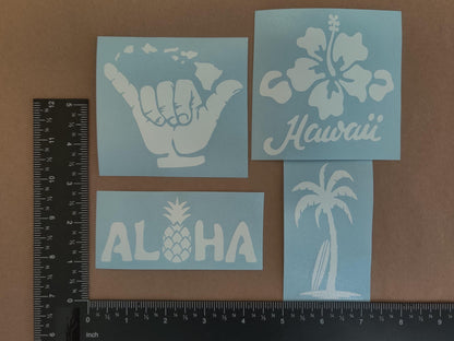 Hawaiian Hang Loose Decals 4 pack