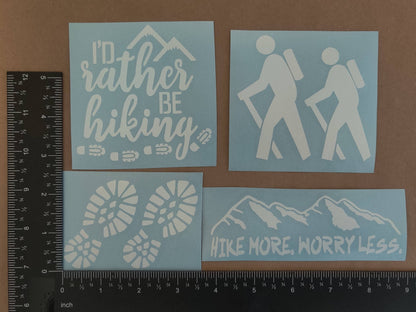 Hiking Decal 4-Pack