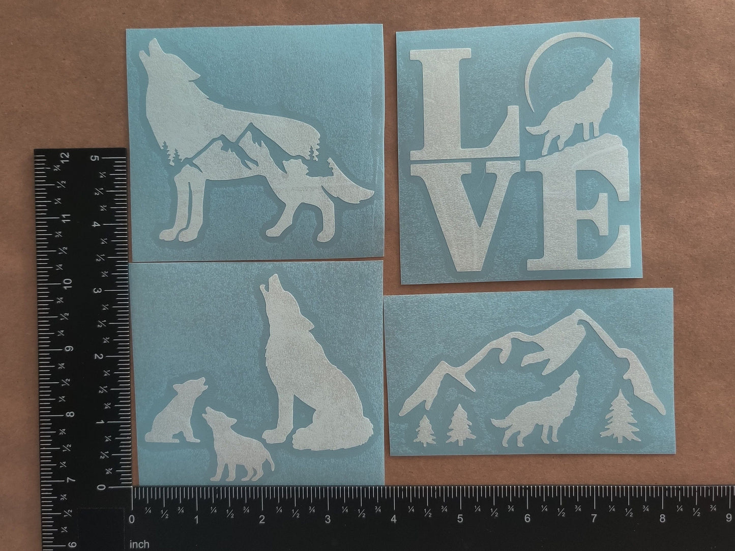 Wolf Decal 4-Pack