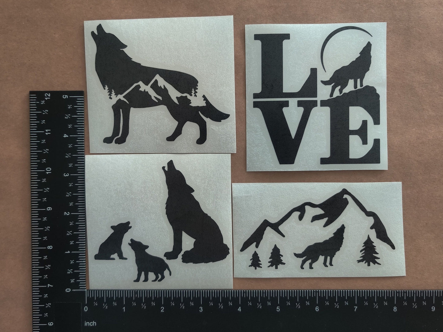 Wolf Decal 4-Pack