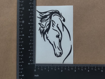 Horse Decal 4 Pack: Horse Heartbeat, Horseshoe, Horse Head, Horse Silhouette