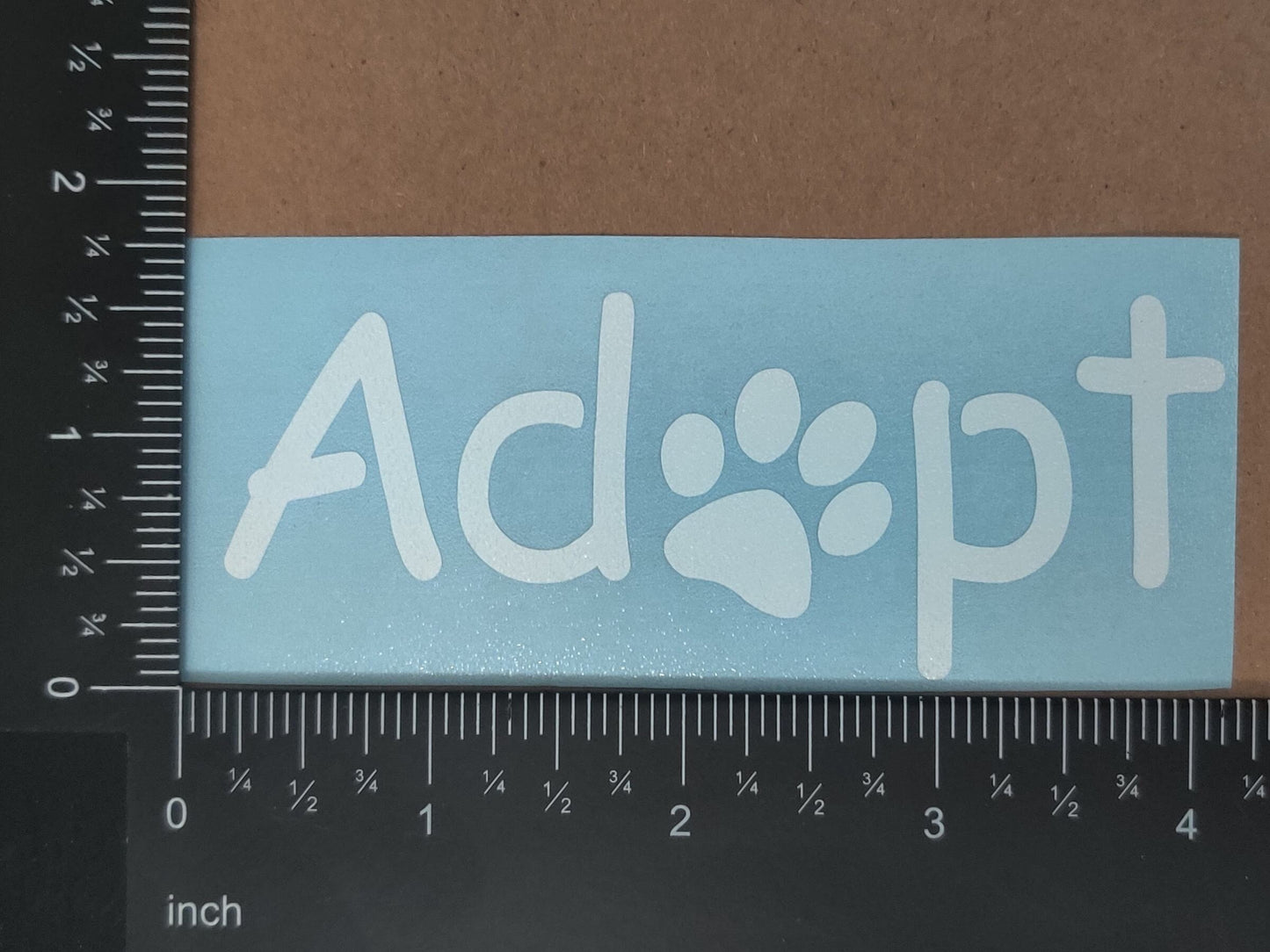 Adopt Paw Decal 4 pack Small 3.5"