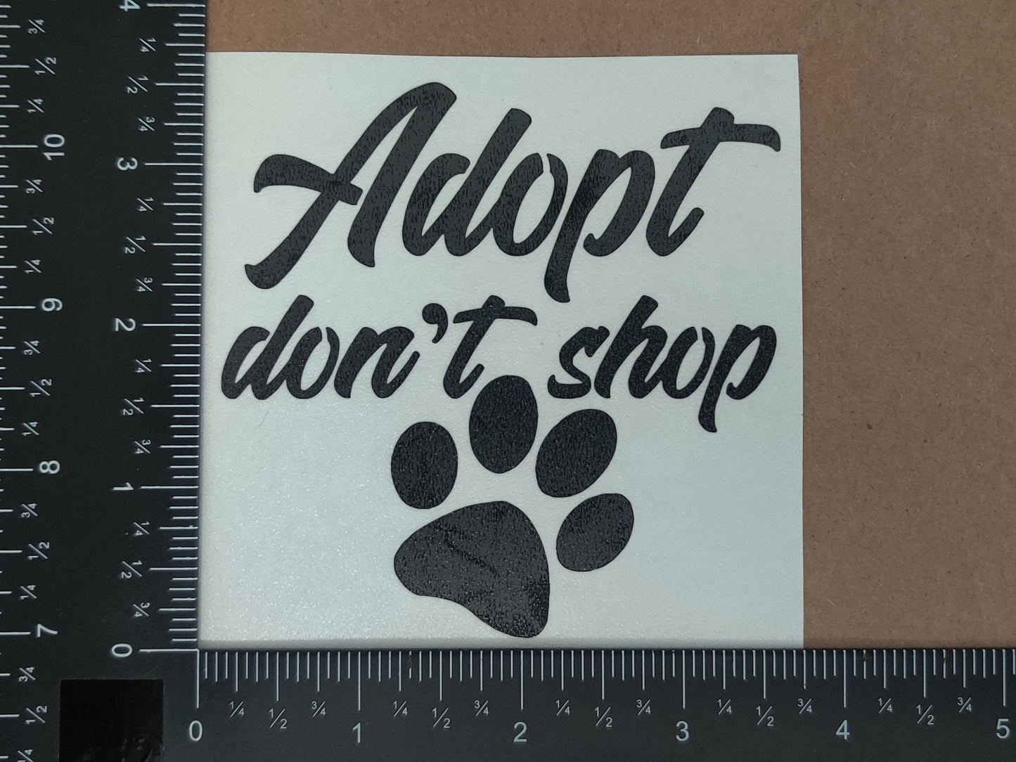 Adopt Paw Decal 4 pack Small 3.5"