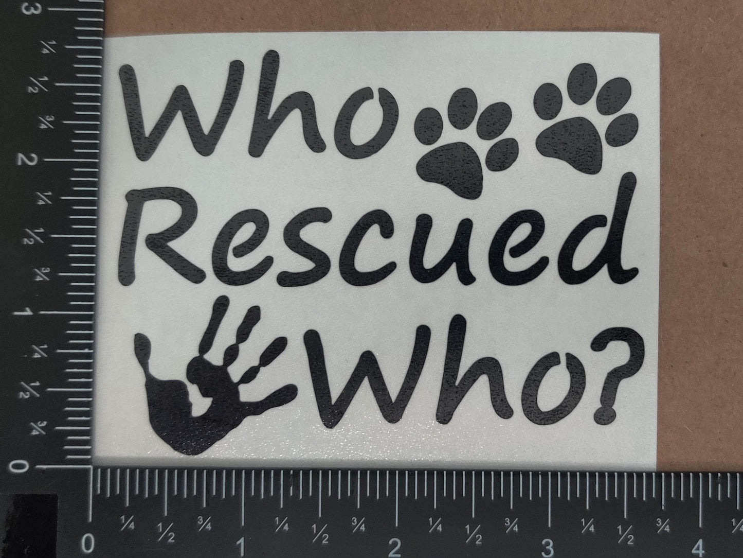 Adopt Paw Decal 4 pack Small 3.5"