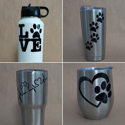 Paw Heartbeat Decals 4 pack